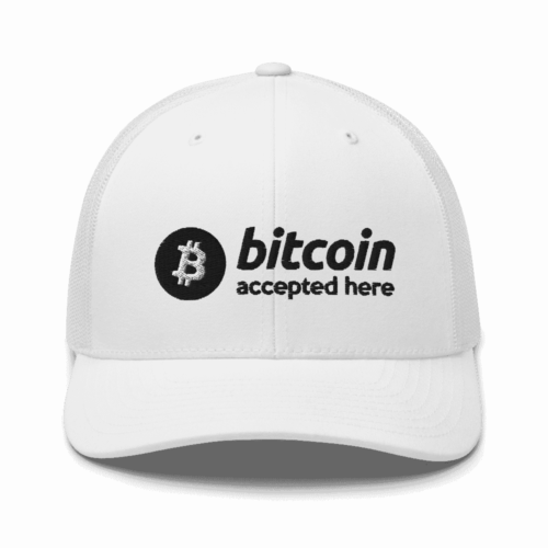 retro trucker hat white front 612a666716606 - Bitcoin Accepted Here Trucker Cap