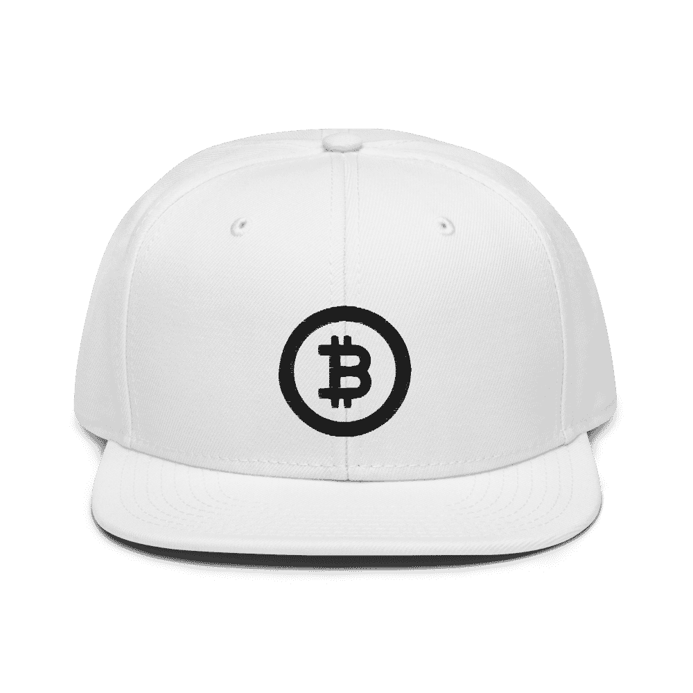 snapback white front 612a1db95abcb - Bitcoin Circle Logo (BLK) Snapback Hat