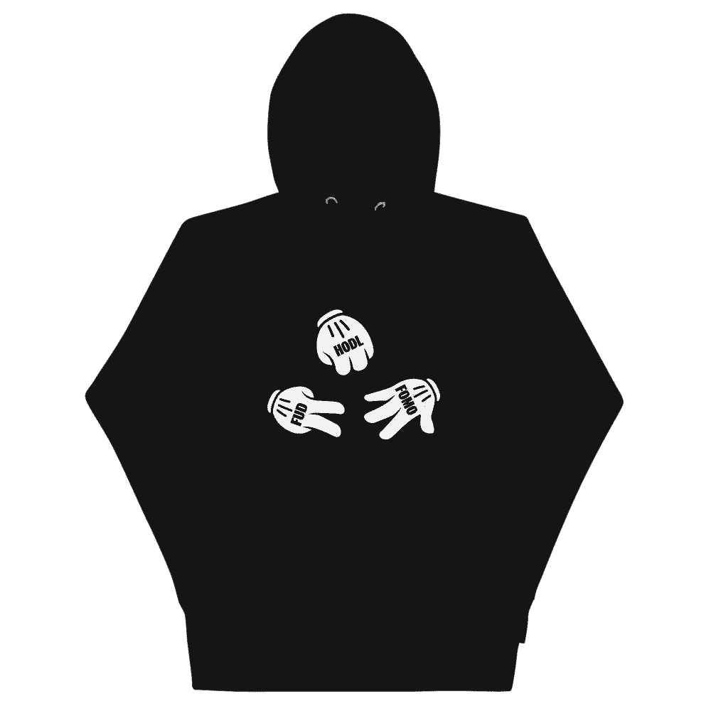 unisex premium hoodie black front 612ce07ced0f3 - Paper Rock Scissors x FOMO HODL FUD Hoodie