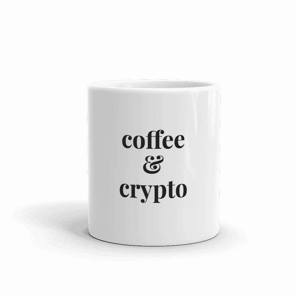 white glossy mug 11oz front view 612b3d888cb7c - Coffee & Crypto mug