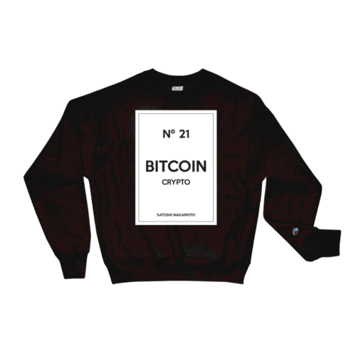 Bitcoin Nº21 x Satoshi Nakamoto Champion Sweatshirt