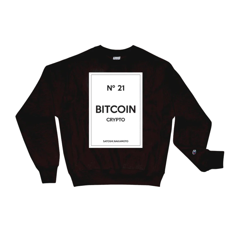Bitcoin Nº21 x Satoshi Nakamoto Champion Sweatshirt