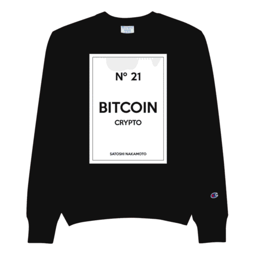 Bitcoin Nº21 x Satoshi Nakamoto Champion Sweatshirt