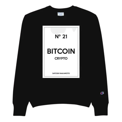 Bitcoin Nº21 x Satoshi Nakamoto Champion Sweatshirt