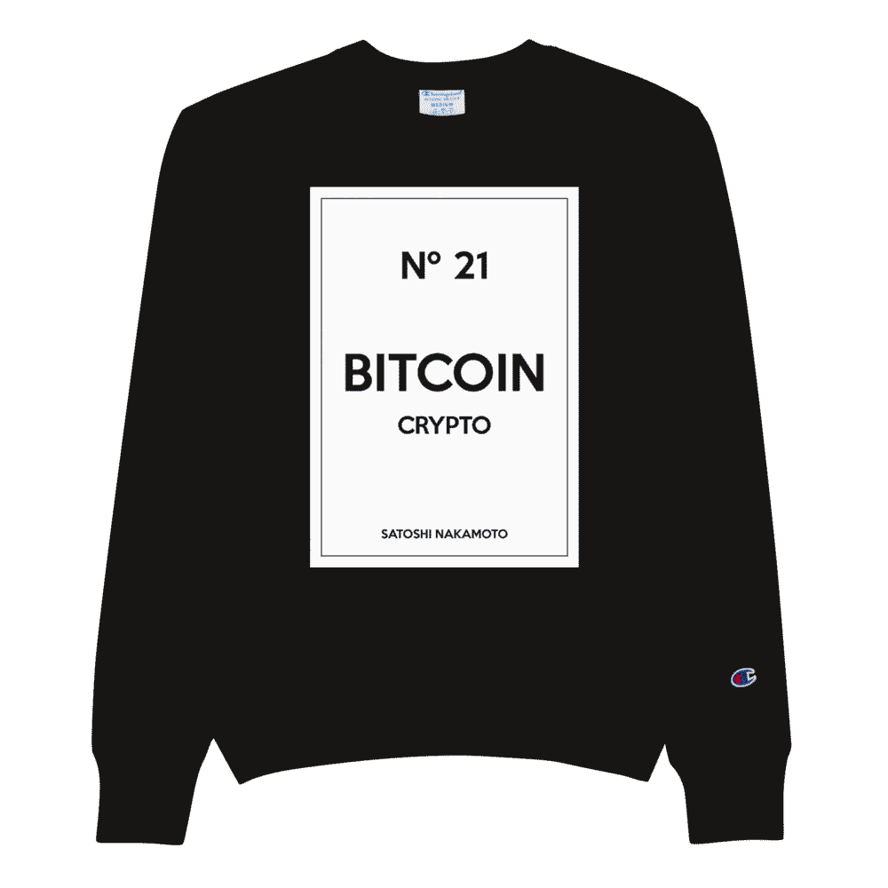 Bitcoin Nº21 x Satoshi Nakamoto Champion Sweatshirt