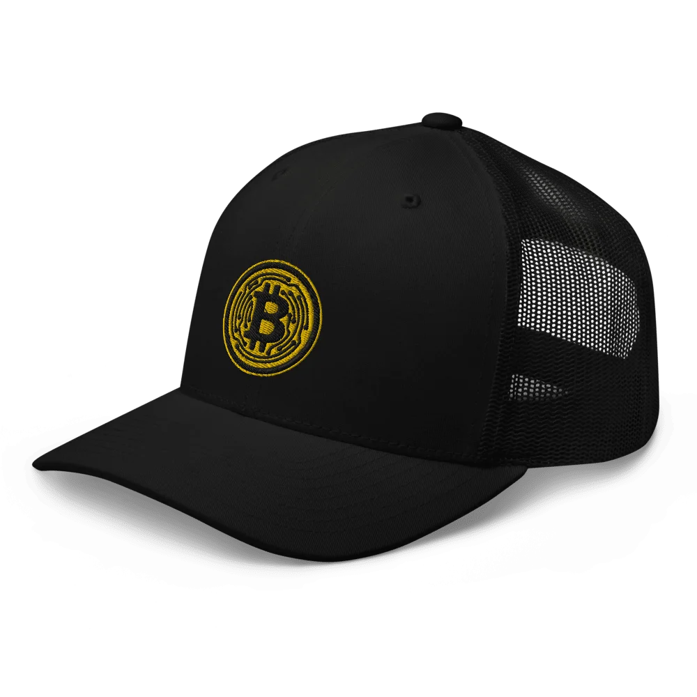 Bitcoin Yellow Circle Trucker Cap - Image 3