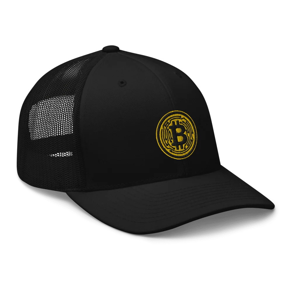 Bitcoin Yellow Circle Trucker Cap - Image 4