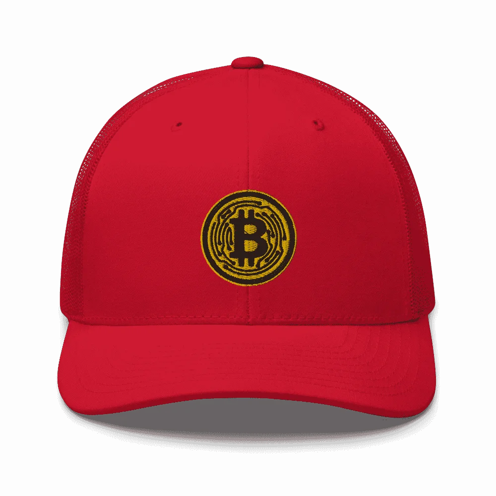 Bitcoin Yellow Circle Trucker Cap - Image 5