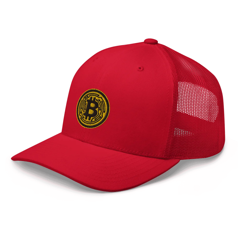 Bitcoin Yellow Circle Trucker Cap - Image 7