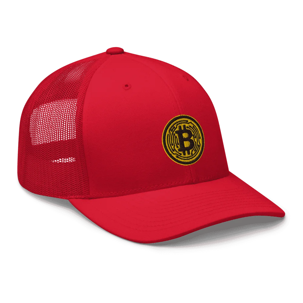 Bitcoin Yellow Circle Trucker Cap - Image 8