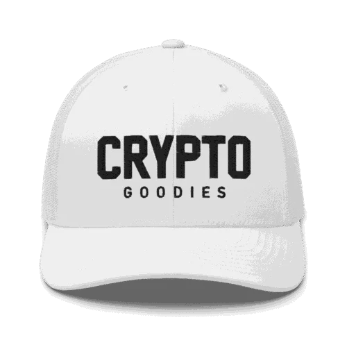 Crypto Goodies White Trucker Cap