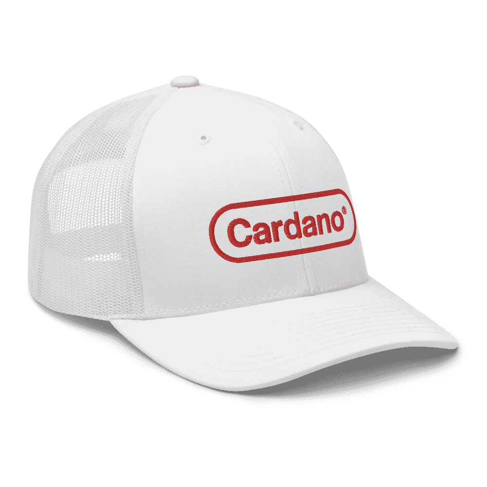 retro trucker hat white right front 613b55a3ab4ba - Cardano (RED) Trucker Cap