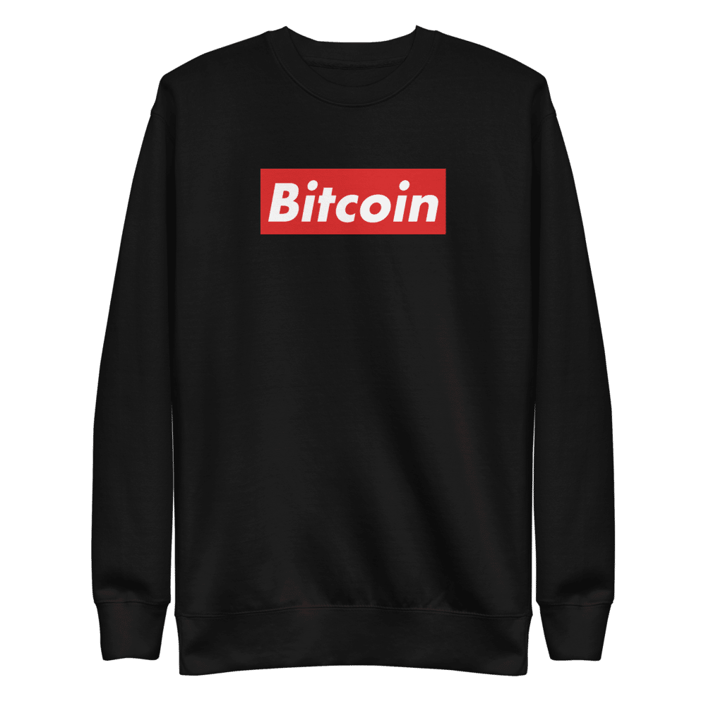unisex fleece pullover black front 613c87fc9ce47 - Bitcoin (RED) Sweatshirt