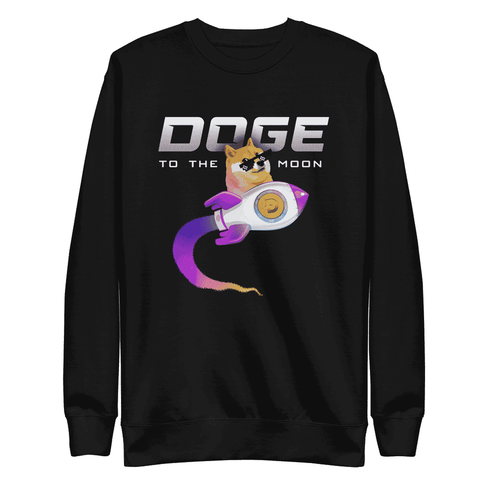 unisex fleece pullover black front 613caea90e272 - DOGE to the Moon Collector's Edition Sweatshirt