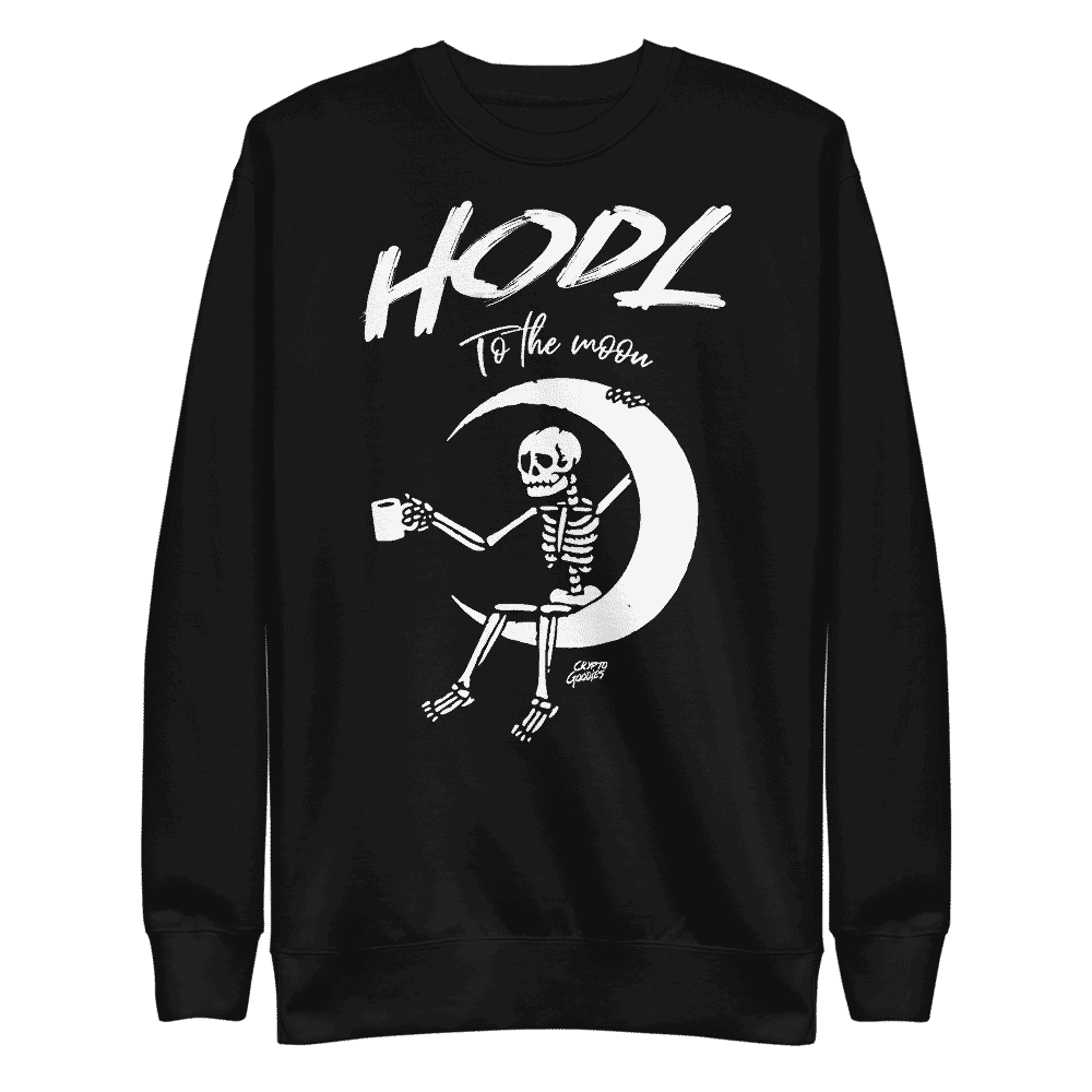 unisex fleece pullover black front 613cbea05117f - HODL x To the Moon Sweatshirt