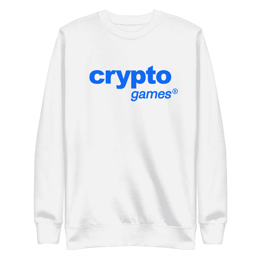 unisex fleece pullover white front 613c87b722373 - Crypto Games Sweatshirt