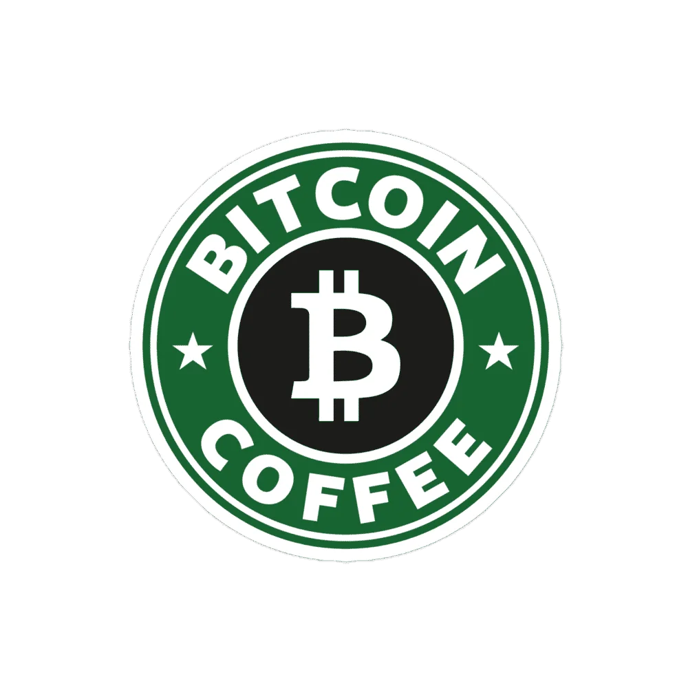Bitcoin Coffee Sticker - Image 2