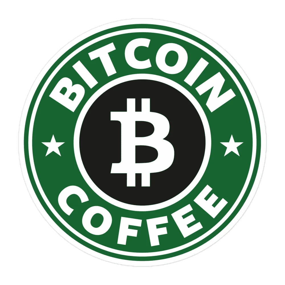 Bitcoin Coffee Sticker - Image 3