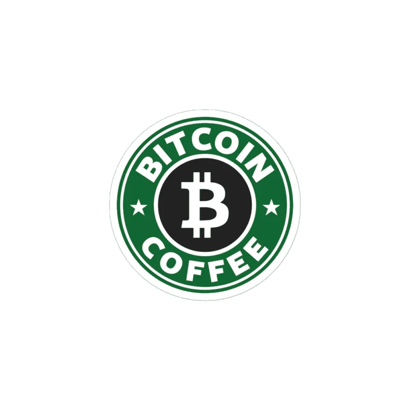 Bitcoin Coffee Sticker