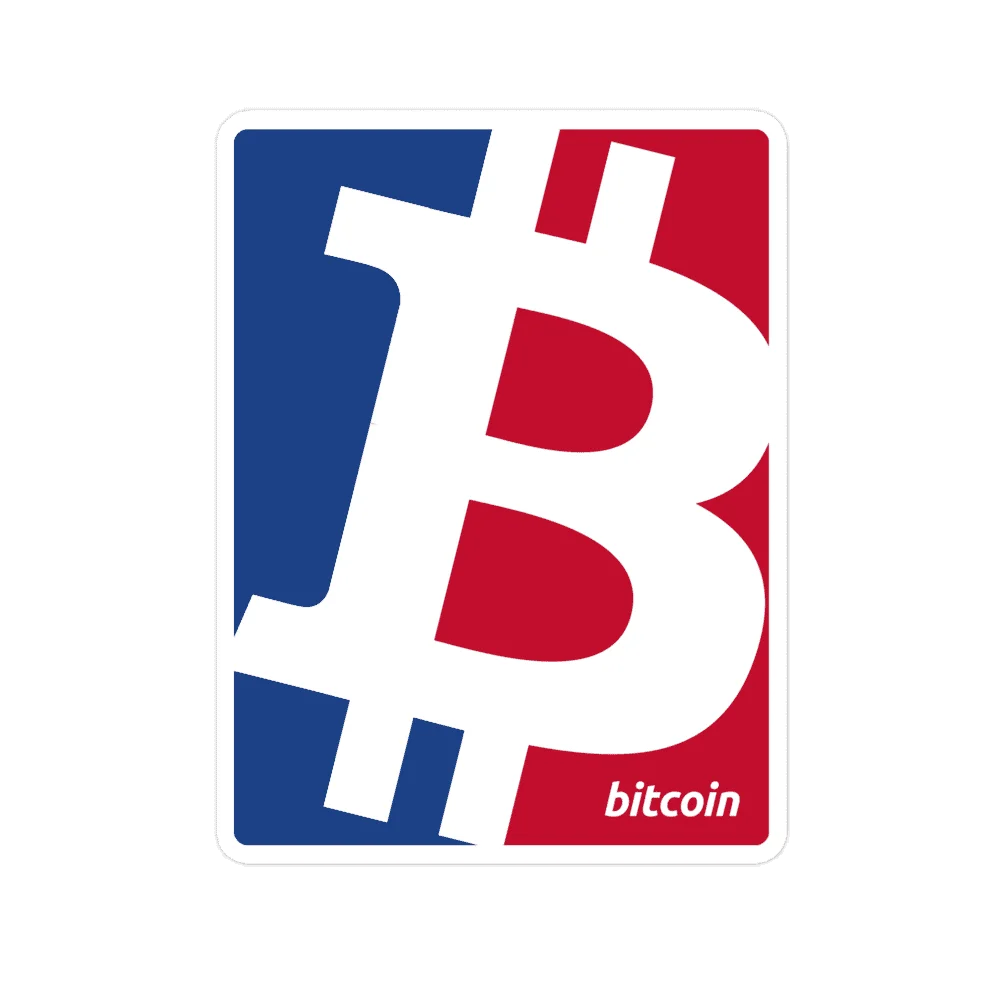 Bitcoin Sports Logo Sticker - Image 3