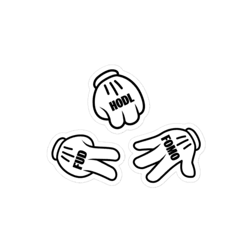 HODL, FUD, FOMO Stickers