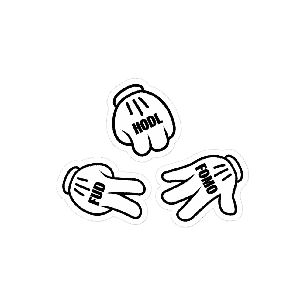 Hodl, Fud, Fomo Stickers