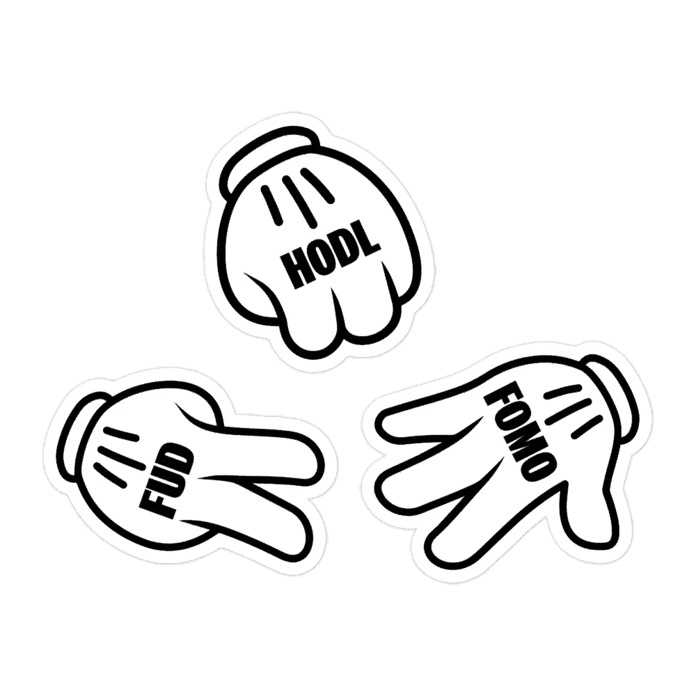 HODL, FUD, FOMO Stickers - Image 3