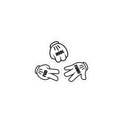 HODL, FUD, FOMO Stickers