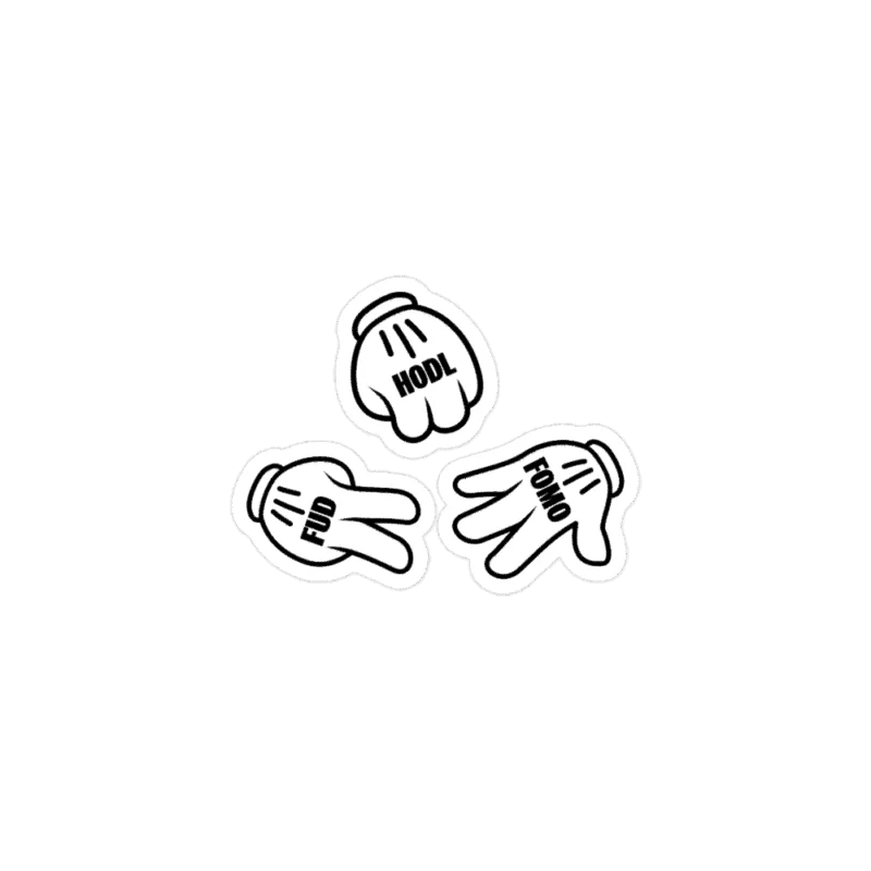 HODL, FUD, FOMO Stickers