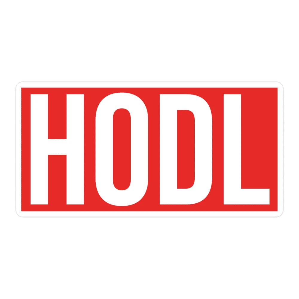 HODL (RED) Sticker - Image 3