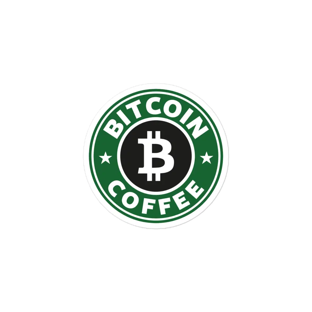 kiss cut stickers 3x3 default 616600db15e2d - Bitcoin Coffee Sticker