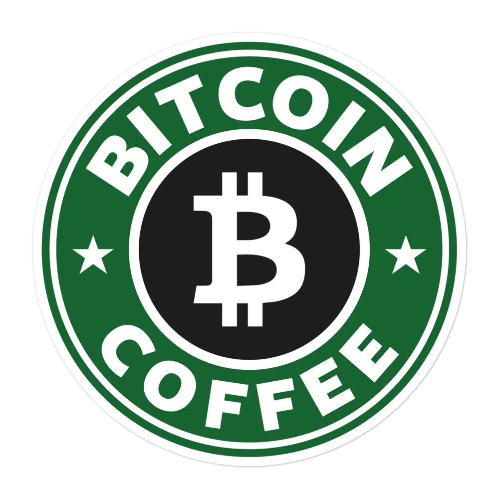 kiss cut stickers 5.5x5.5 default 616600db15fc8 - Bitcoin Coffee Sticker