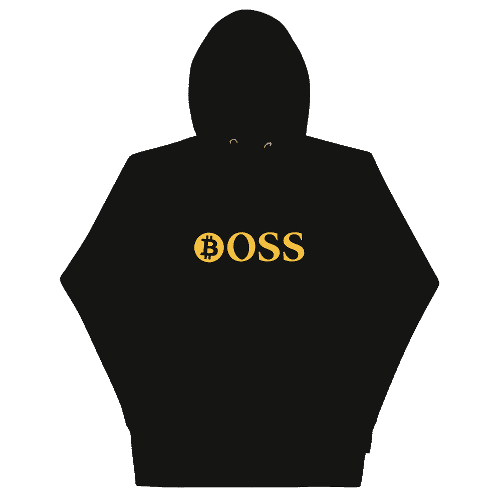unisex premium hoodie black front 615725bc7ab6c - BOSS x Bitcoin Hoodie