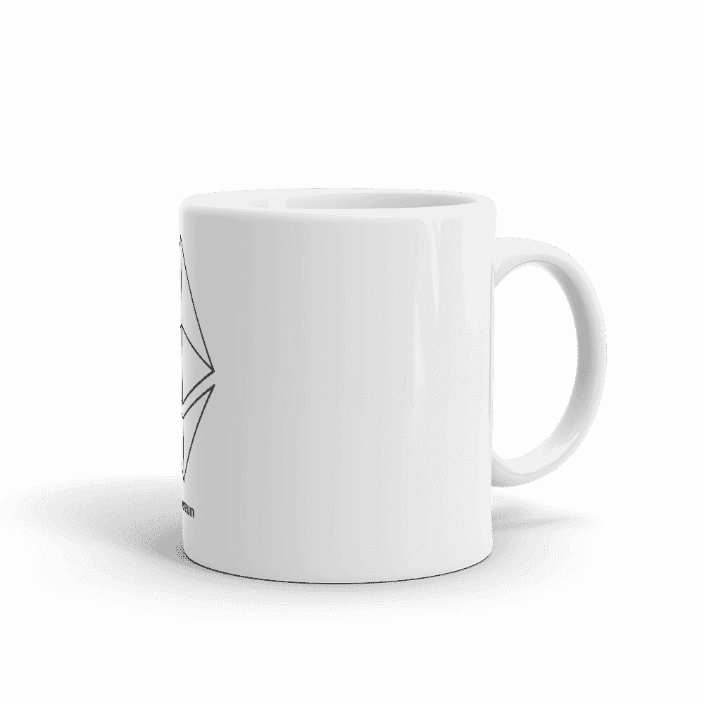 white glossy mug 11oz handle on right 617eeea57e6f4 - Ethereum Line Logo mug