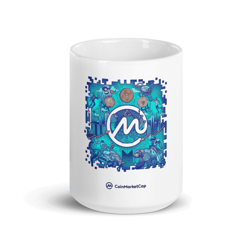 white glossy mug 15oz front view 617eef5f9554a - CoinMarketCap Illustration mug
