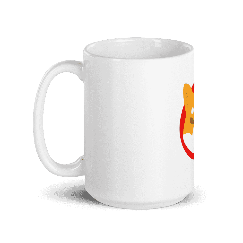 white glossy mug 15oz handle on left 617eec829a026 - Shiba Inu (SHIB) Logo mug