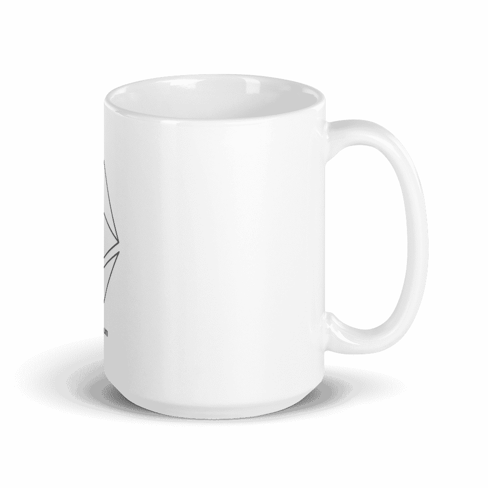 white glossy mug 15oz handle on right 617eeea57e7be - Ethereum Line Logo mug