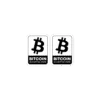 2x Bitcoin Accepted Here B&W Stickers
