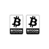 2x Bitcoin Accepted Here B&W Stickers