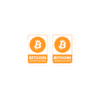 2x Bitcoin Accepted Here Stickers