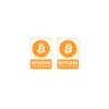 2x Bitcoin Accepted Here Stickers