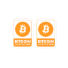2x Bitcoin Accepted Here Stickers
