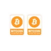 2x Bitcoin Accepted Here Stickers