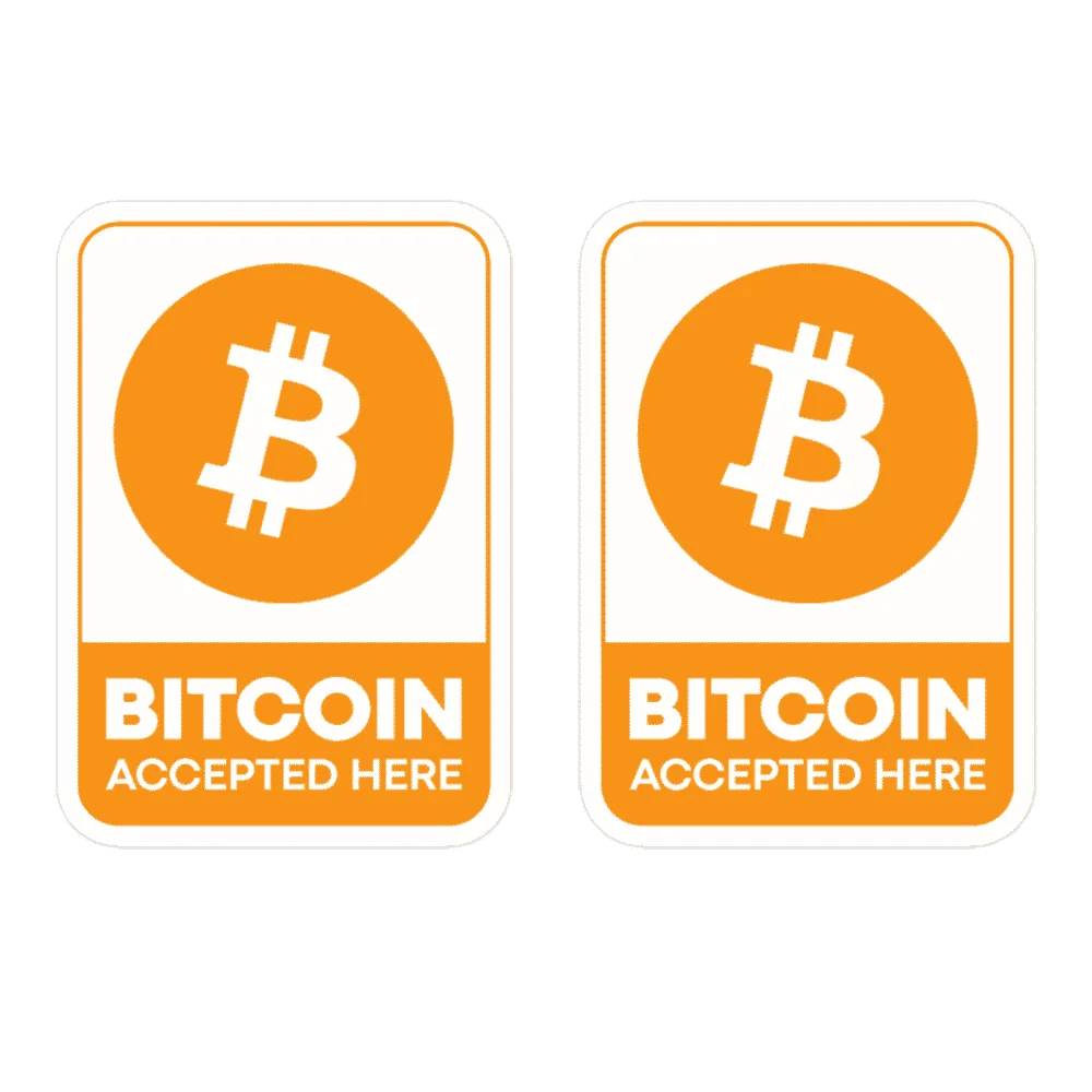 2x Bitcoin Accepted Here Stickers - Image 3