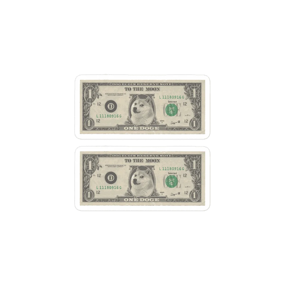 2x Dogecoin Reserve Note Stickers - Image 2