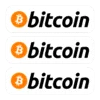 3x Bitcoin Logo Stickers