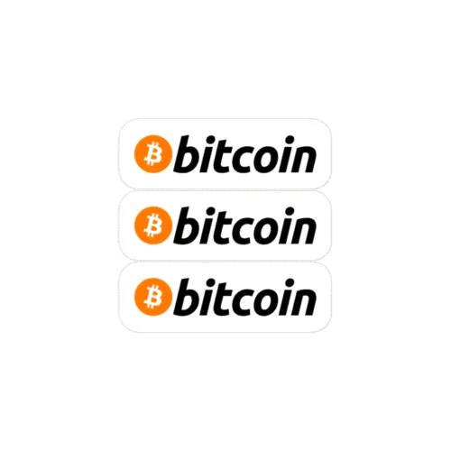 3x Bitcoin Logo Stickers