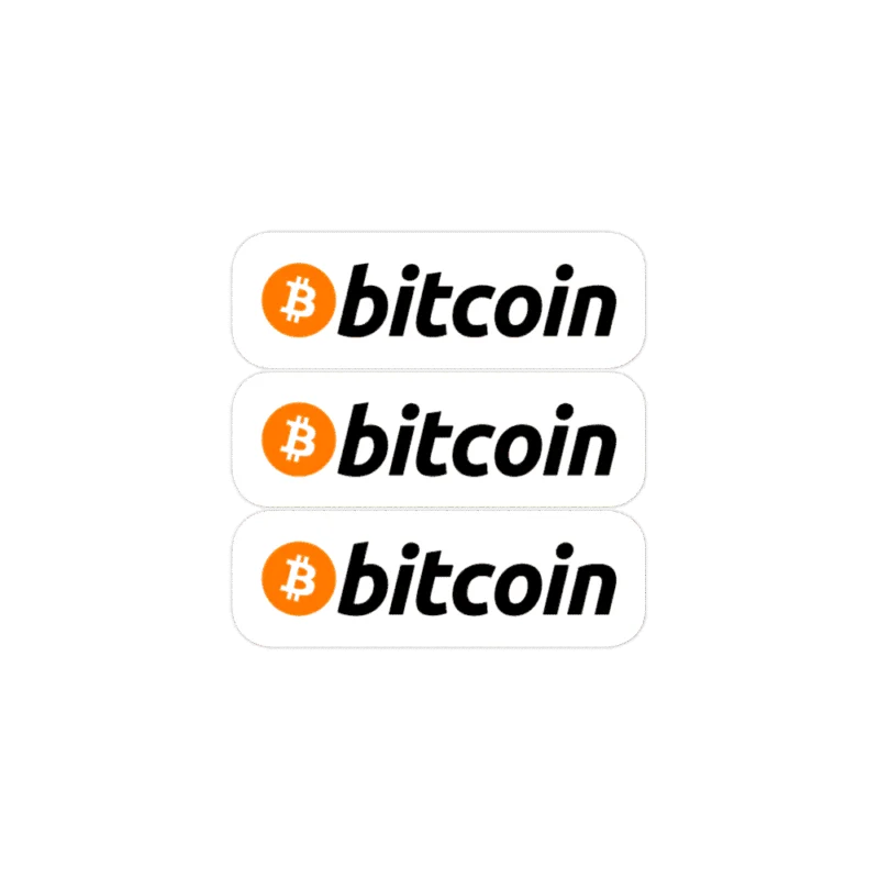 3x Bitcoin Logo Stickers