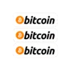 3x Bitcoin Logo Stickers