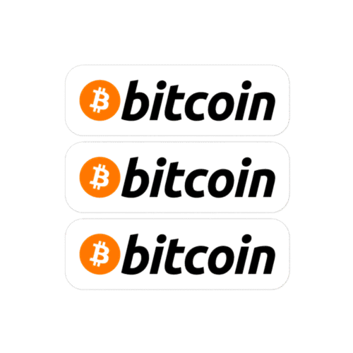 3x Bitcoin Logo Stickers